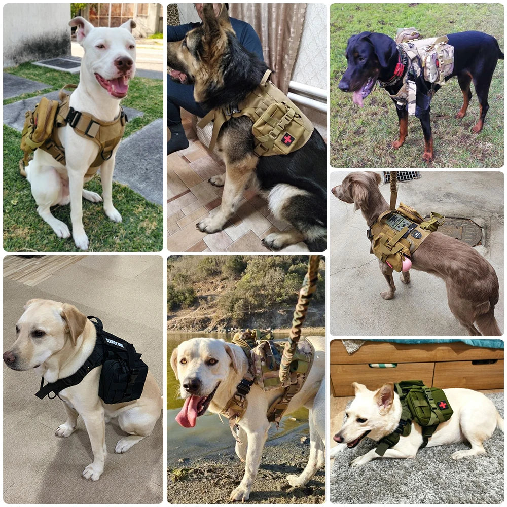 Durable Tactical Dog Harness And Leash Set No Pull