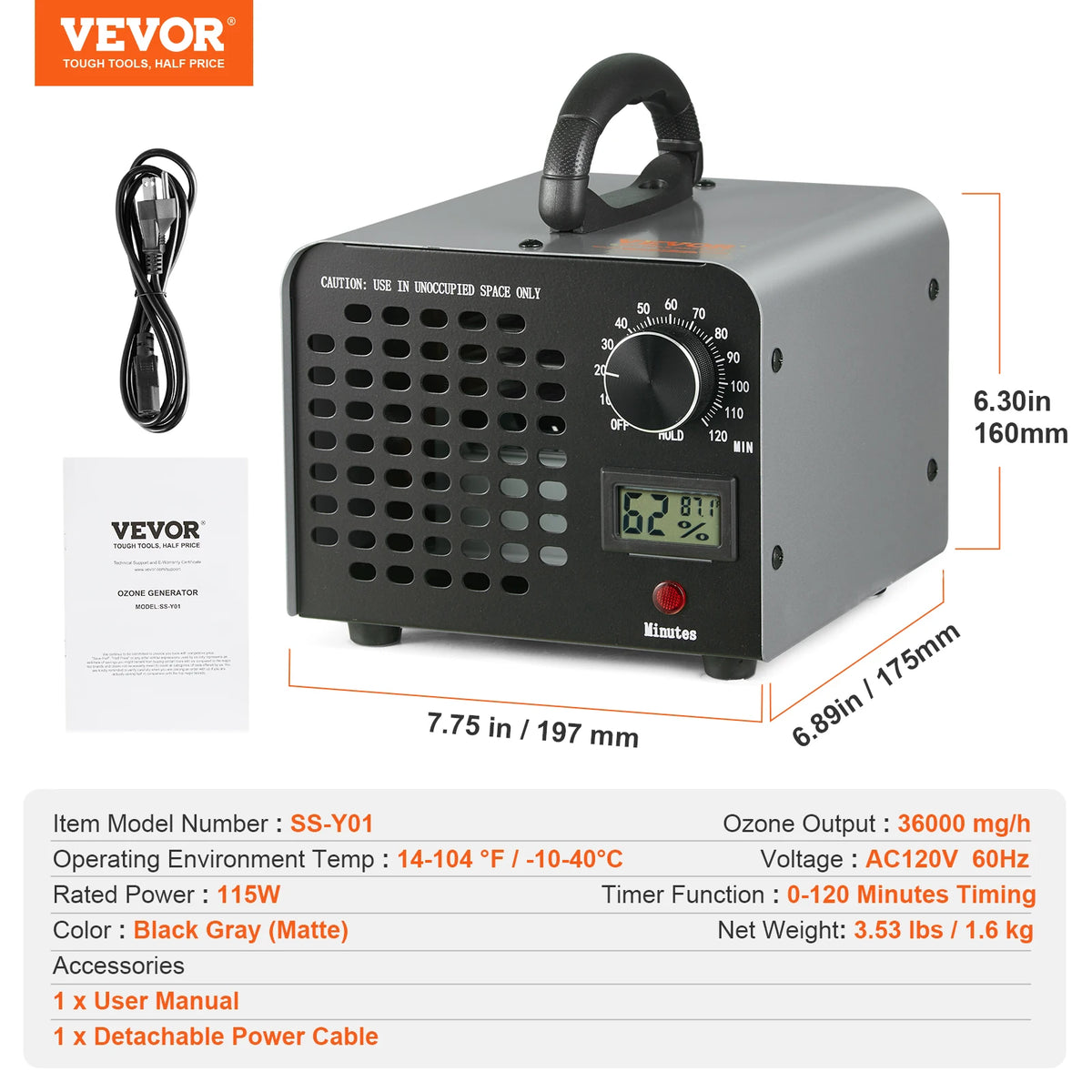 SucceBuy Commercial Ozone Generator For Odor Removal