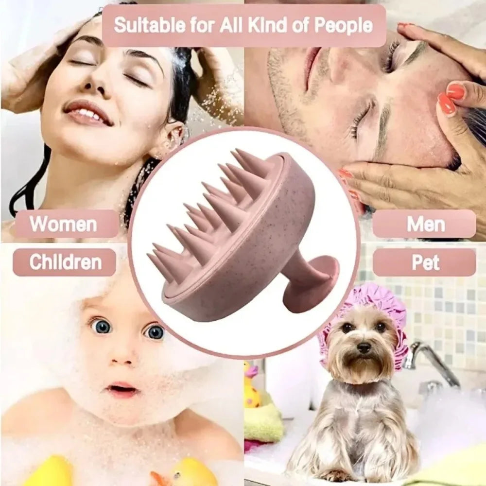 Soft Silicone Scalp Massage Brush For Daily Hygiene Care