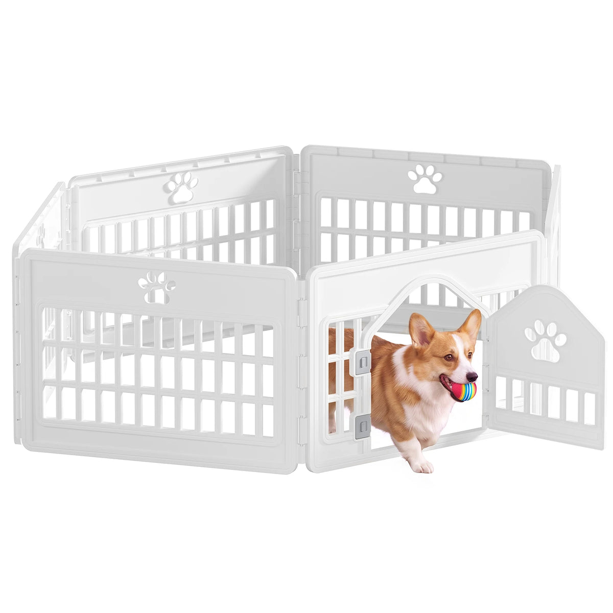 MCQ Expandable Plastic Dog Playpen for Indoor and Outdoor Use