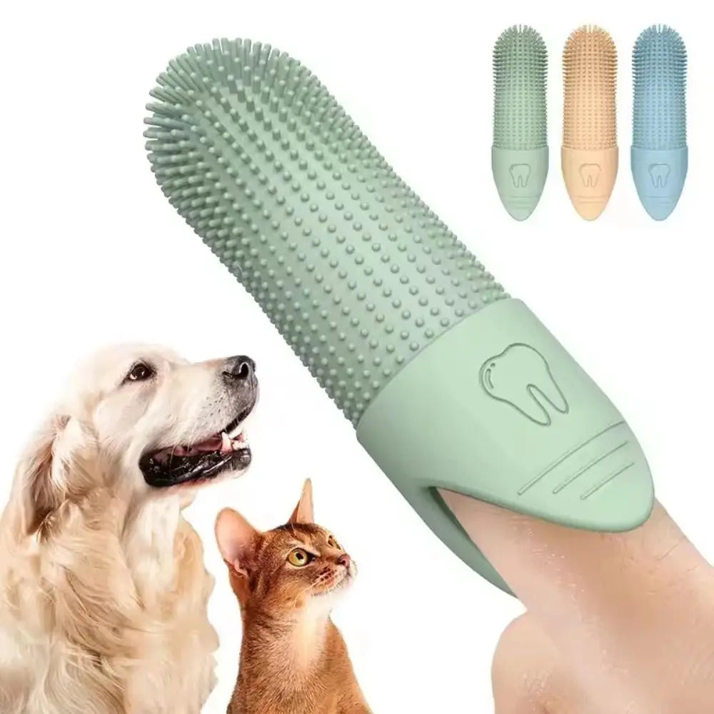 Food Grade Silicone Finger Toothbrush For Pet Dental Care