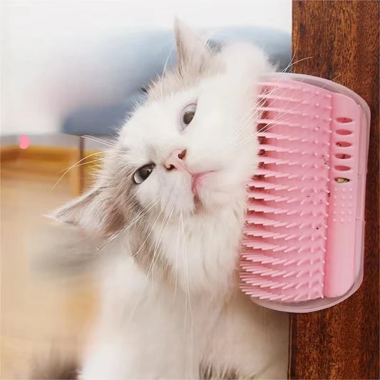 Essential Pet Grooming Brush And Scratcher With Integrated Catnip