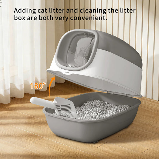 Dual Mode Extra Large Switchable Cat Litter Box For Multi Cats