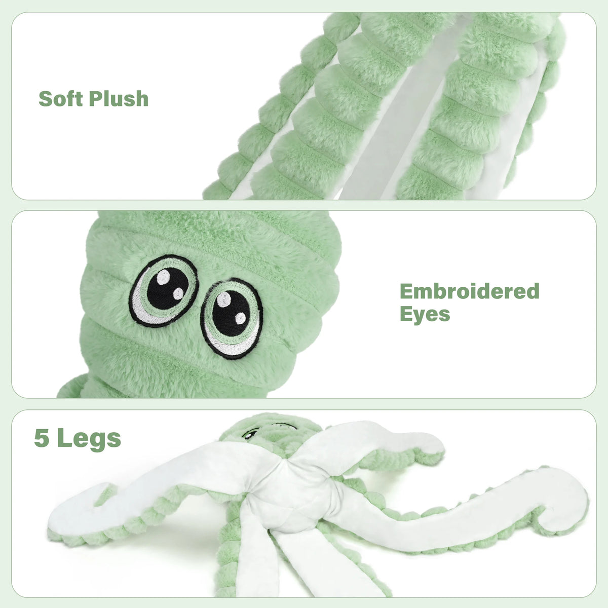 Octopus Squeaky Plush Chew Toy For Dogs Interactive Teeth Grinding