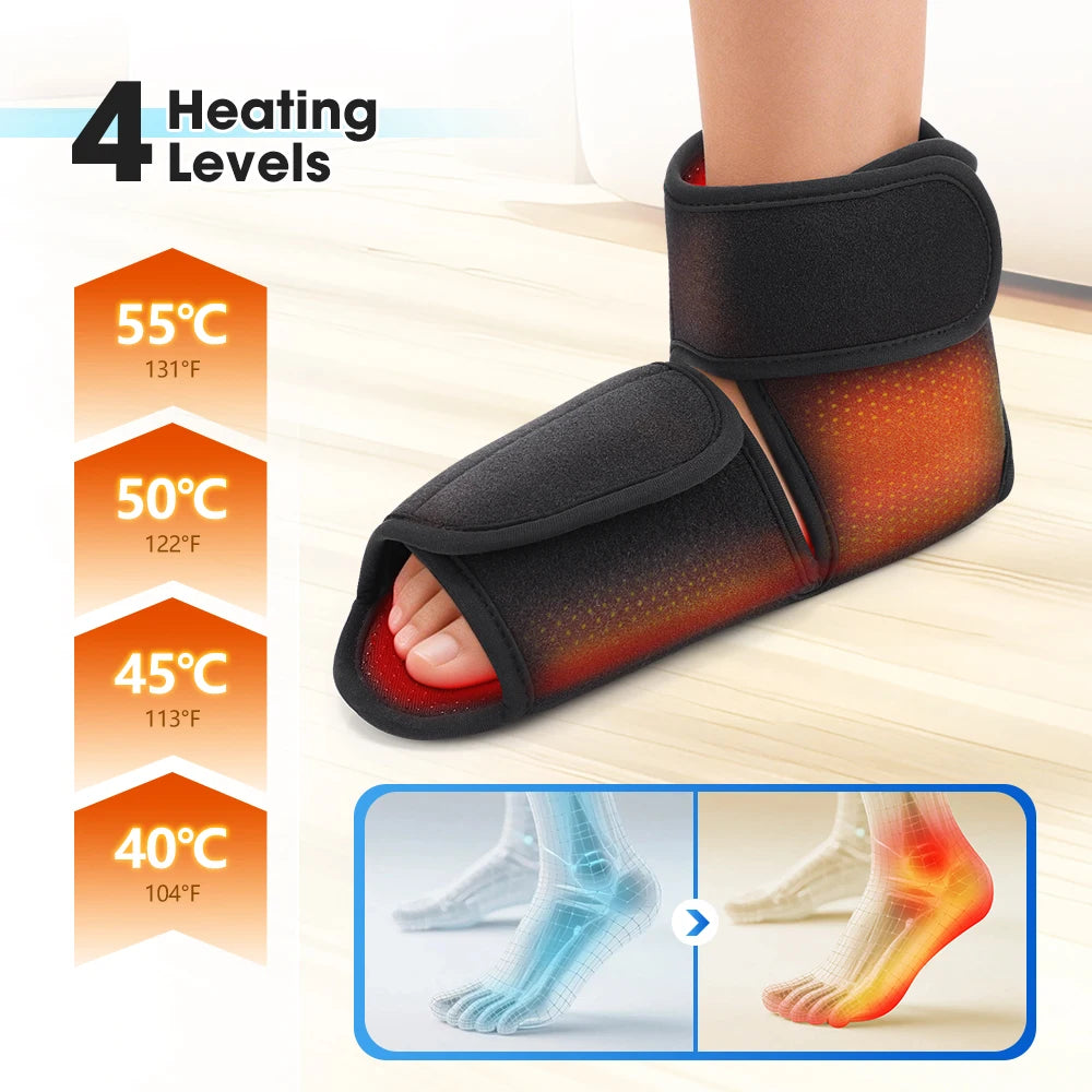 Hailicare Heated Foot Massager with Air Compression for Muscle Relaxation