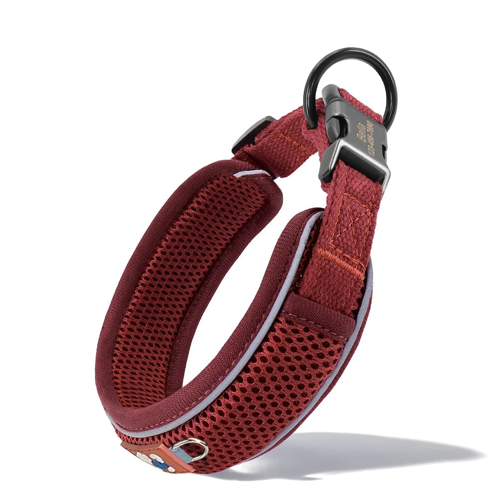 Premium Personalized Reflective Mesh Breathable Dog Collar