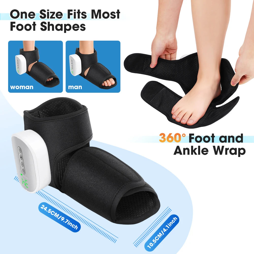 Hailicare Heated Foot Massager with Air Compression for Muscle Relaxation