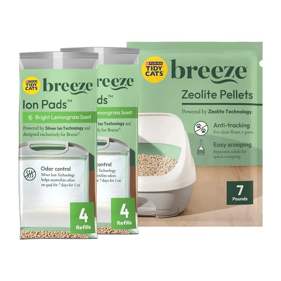 Tidy Cats Breeze Zeolite Pellets And Ion Scented Cat Pads