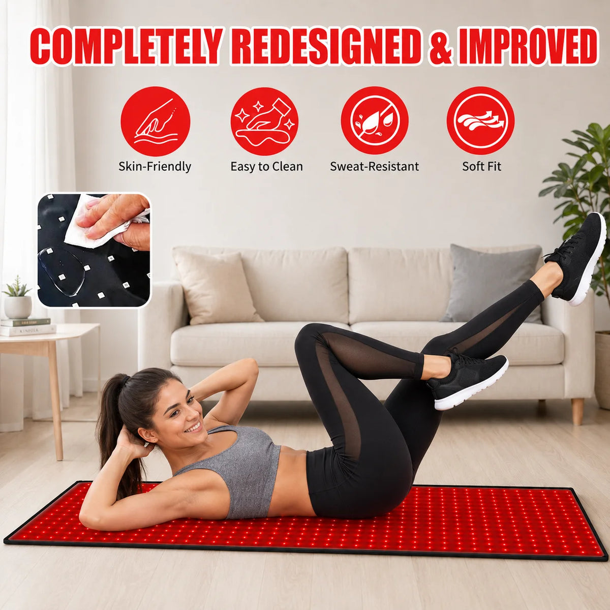 Red Light Therapy Pad 660nm 850nm With Adjustable Timer