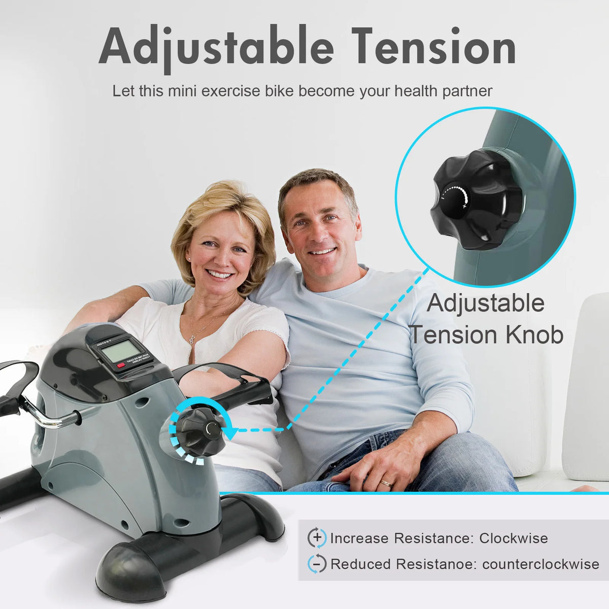 Mini Under Desk Motorized Pedal Exerciser With Display