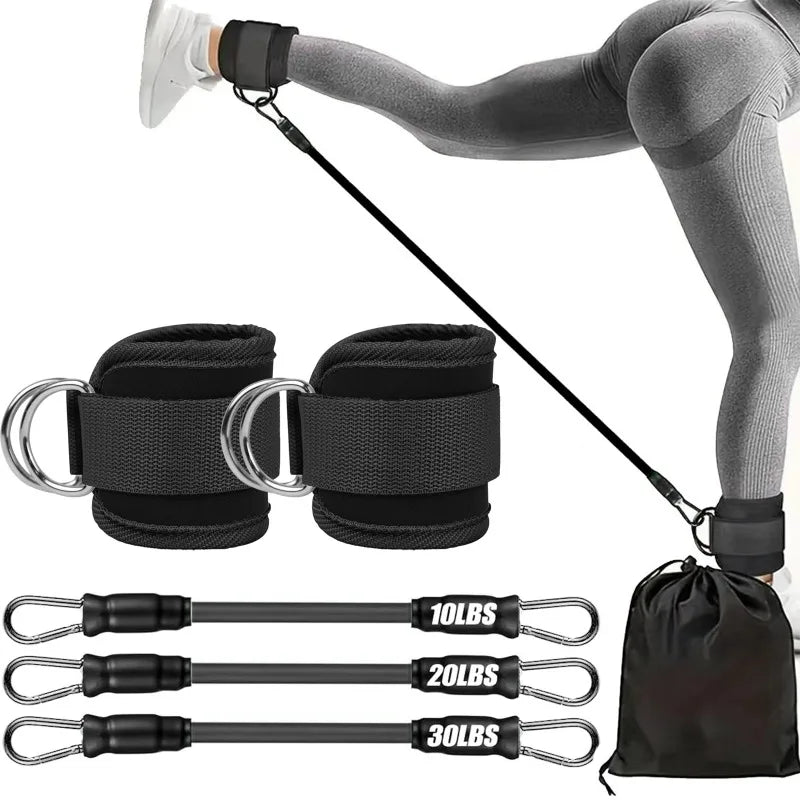 Adjustable Ankle Resistance Bands for Leg and Glute Workouts