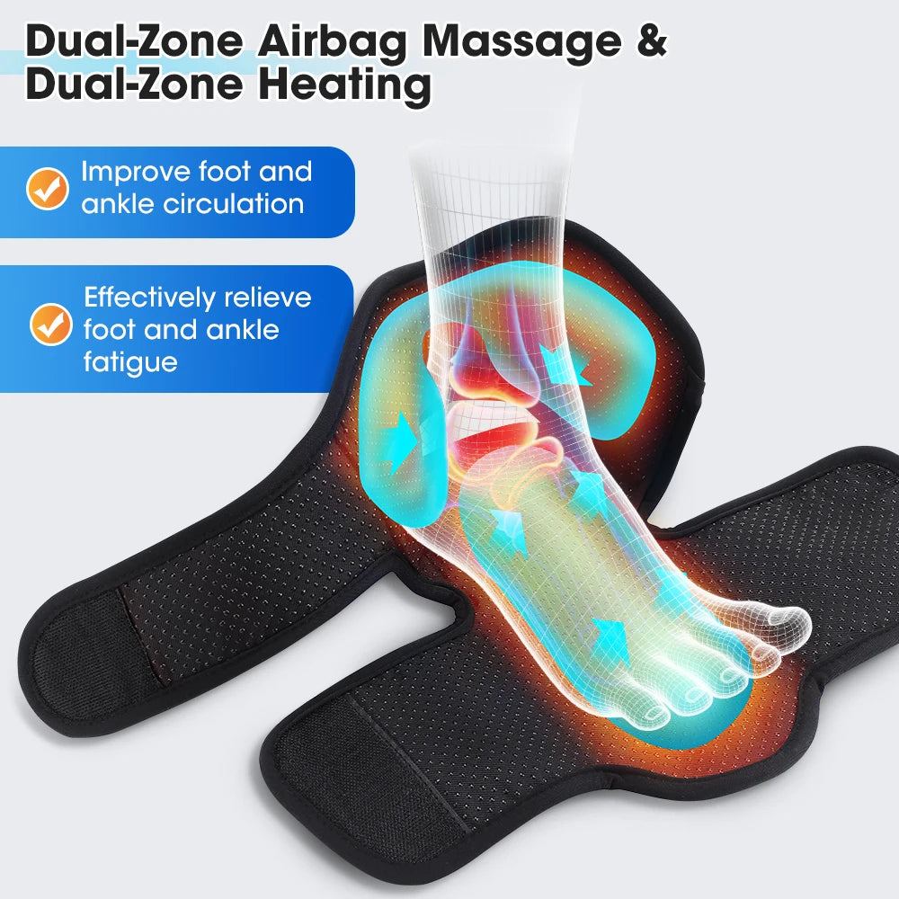 Hailicare Heated Foot Massager with Air Compression for Muscle Relaxation