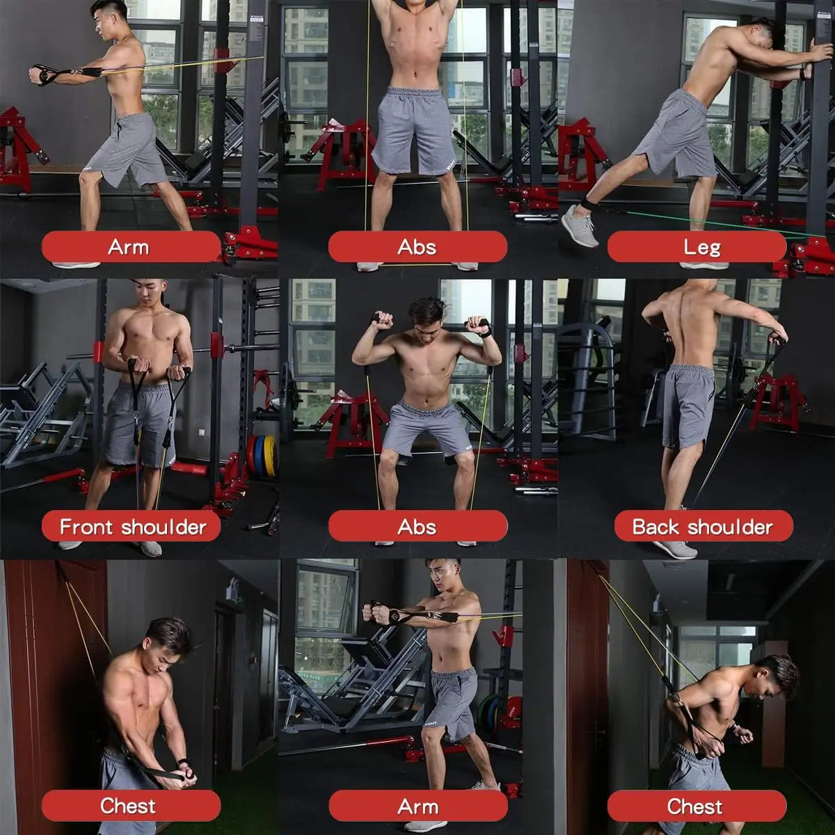 Whatafit Resistance Bands With Handles Door Anchor and Ankle Straps