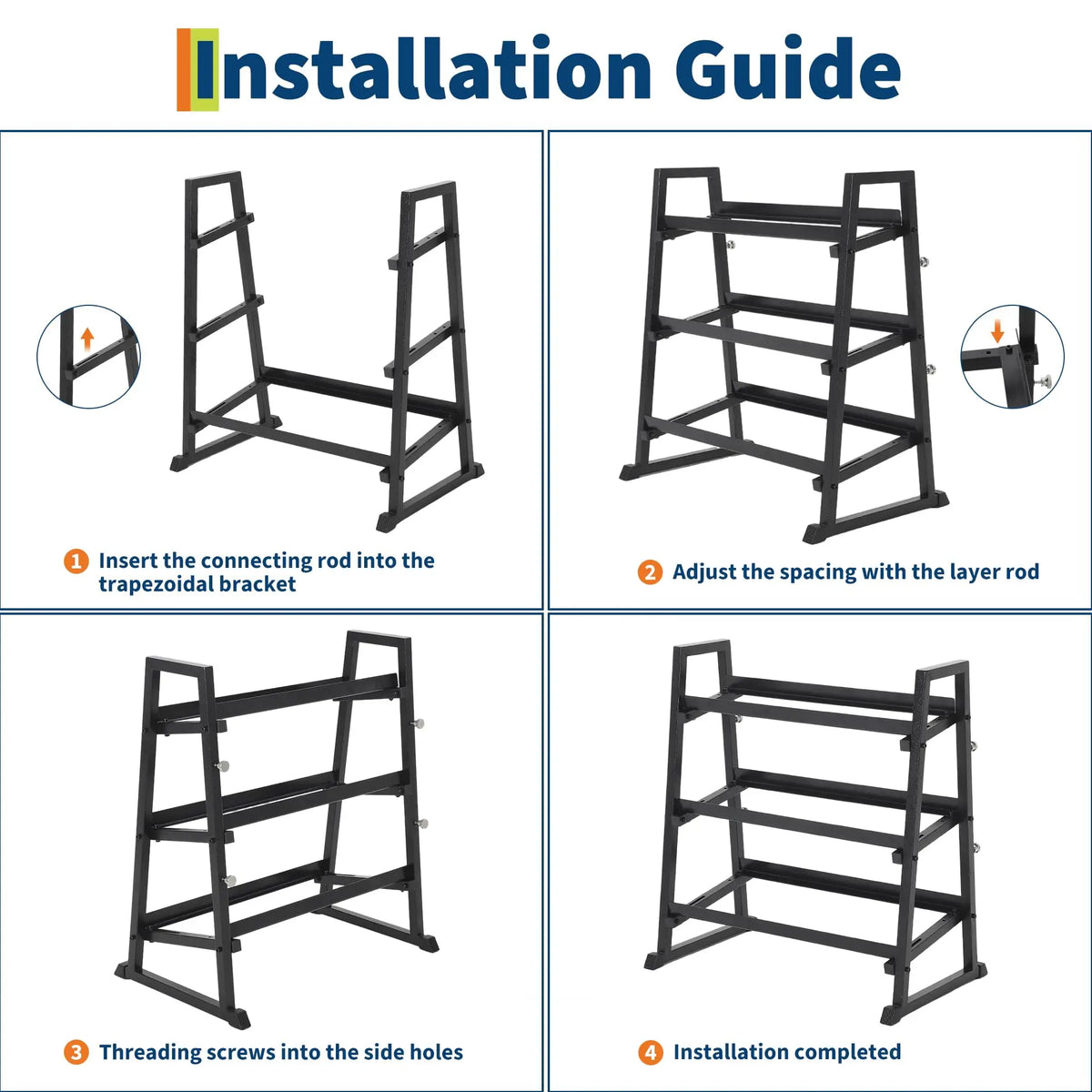HiMiss Reinforced Dumbbell Rack For Home Gym Weight Storage
