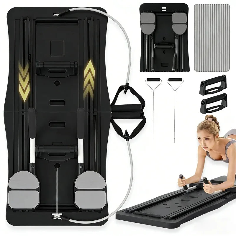 4 In 1 Foldable Ab Workout Board With Resistance Bands