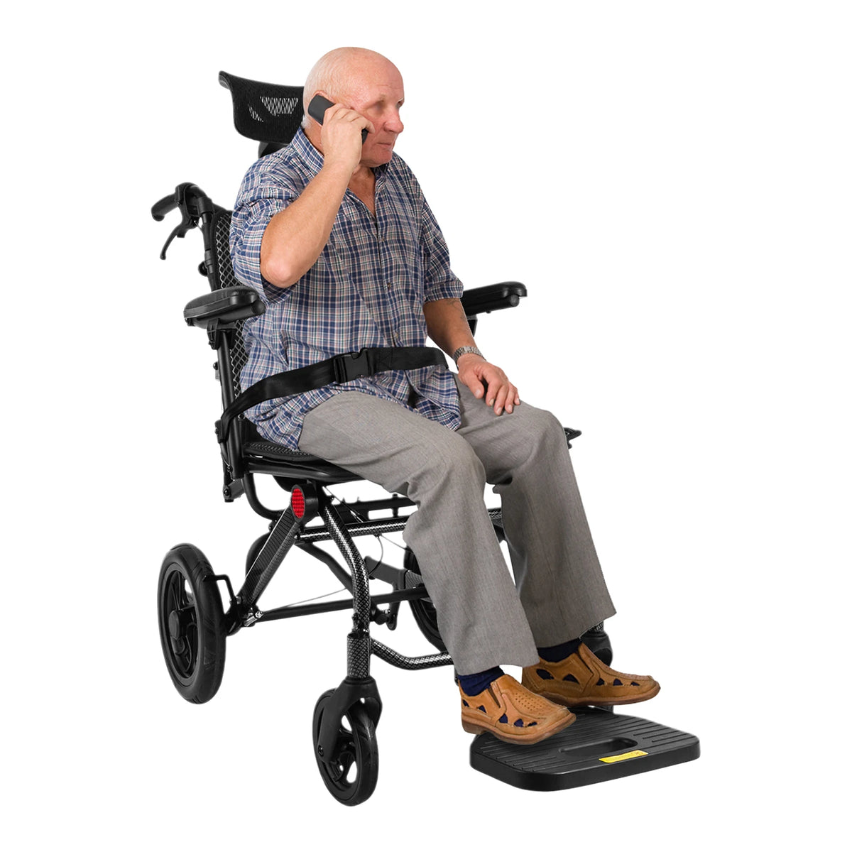 Foldable Reclining Wheelchair AC976 With 90 To 175 Degree Backrest