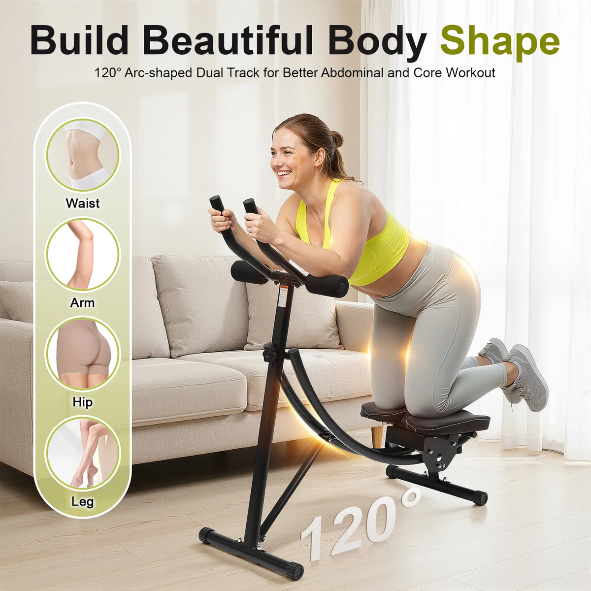 Adjustable Dual Arc Core Trainer With LED Display
