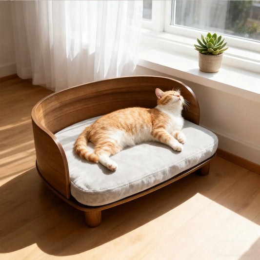 Borwart Elevated Pet Sofa Wooden Bed Cushion Suitable For Pets