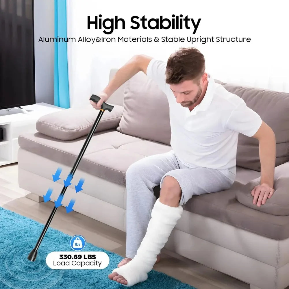 Aluminum Stair Climbing Cane With Adjustable Height Design