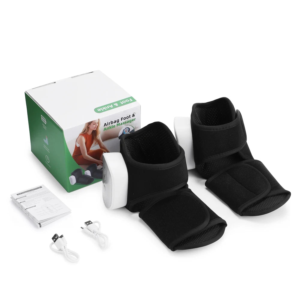 Hailicare Heated Foot Massager with Air Compression for Muscle Relaxation