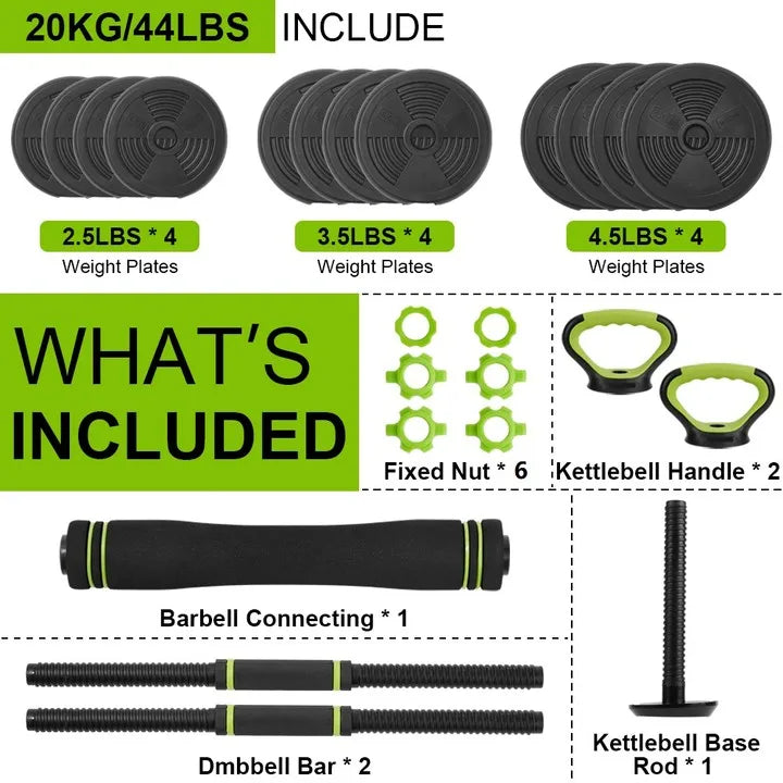 Twister.Ck Adjustable Dumbbells With Connector Home Gym Fitness Exercise Set