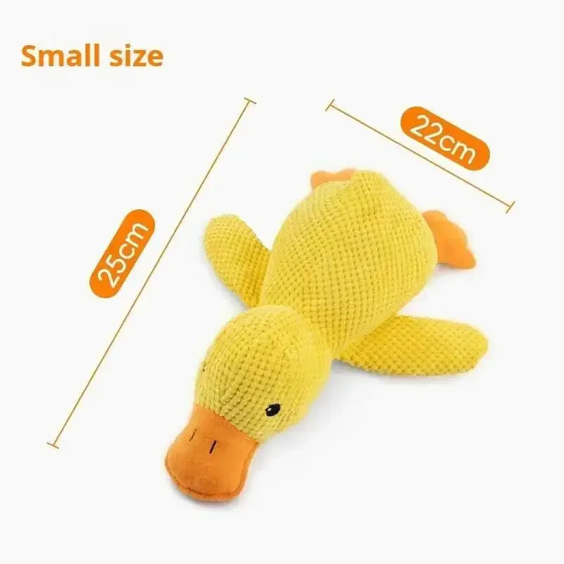 Squeaky Plush Duck Dog Chew Toy Teeth Grinding Durable Companion