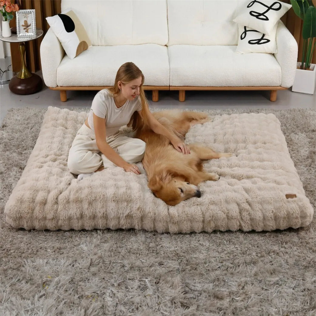 Borwart Ultra Plush Washable Dog Crate Bed Cushion Removable Cover