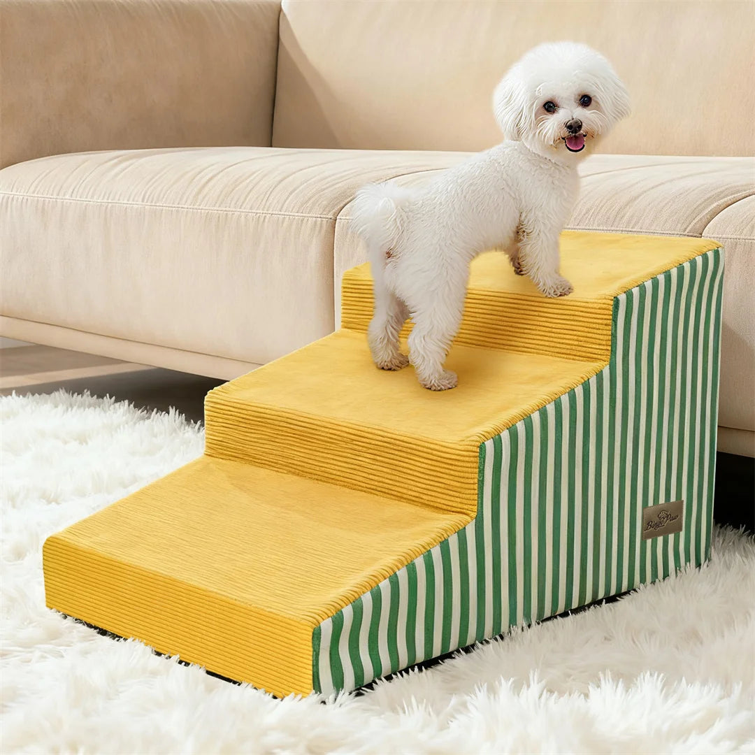 Foam Dog Stairs With Gentle Slope And Washable Cover