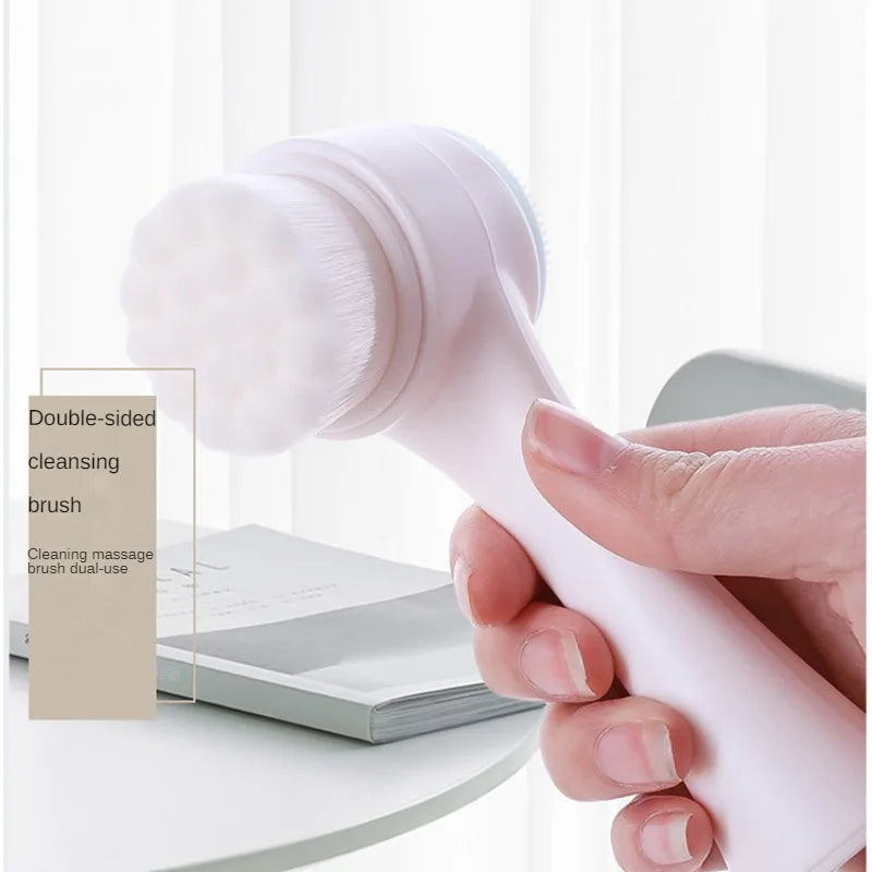 Double Sided Silicone Facial Cleansing Brush Pore Exfoliator