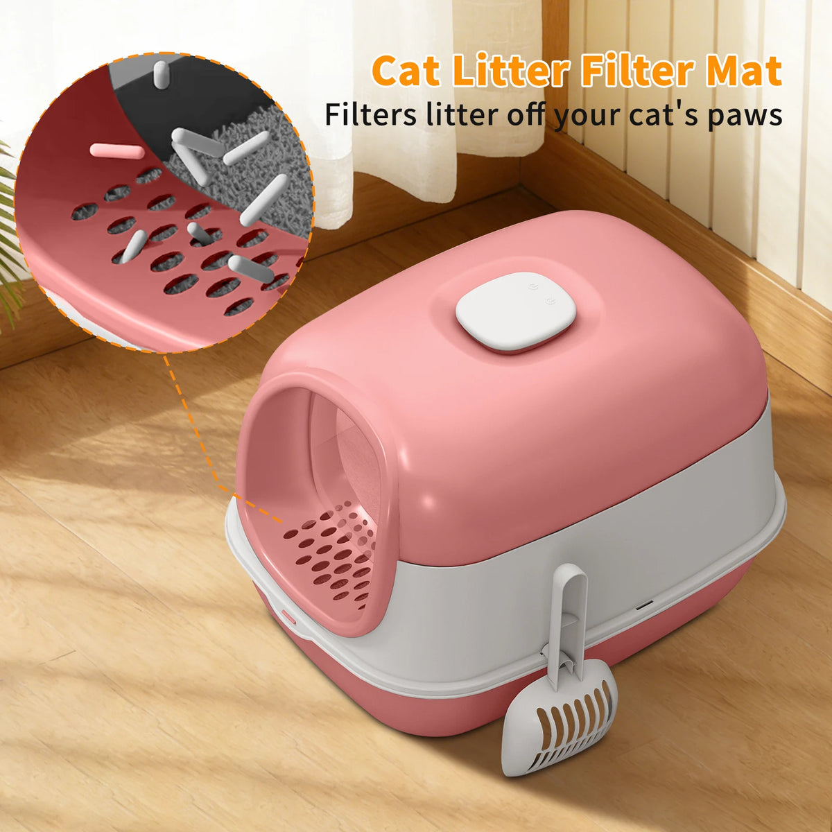 Dual Mode Extra Large Switchable Cat Litter Box For Multi Cats
