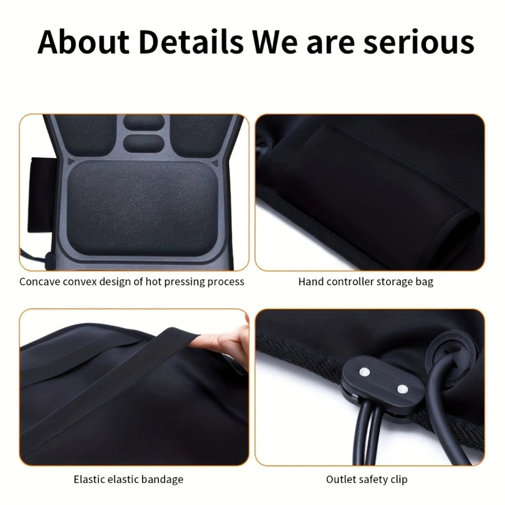 Ekmoey Massage Seat Cushion With Heat And Vibration Back Support