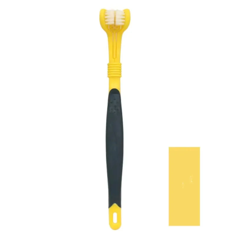 Triple Sided Pet Toothbrush For Effective Oral And Dental Care