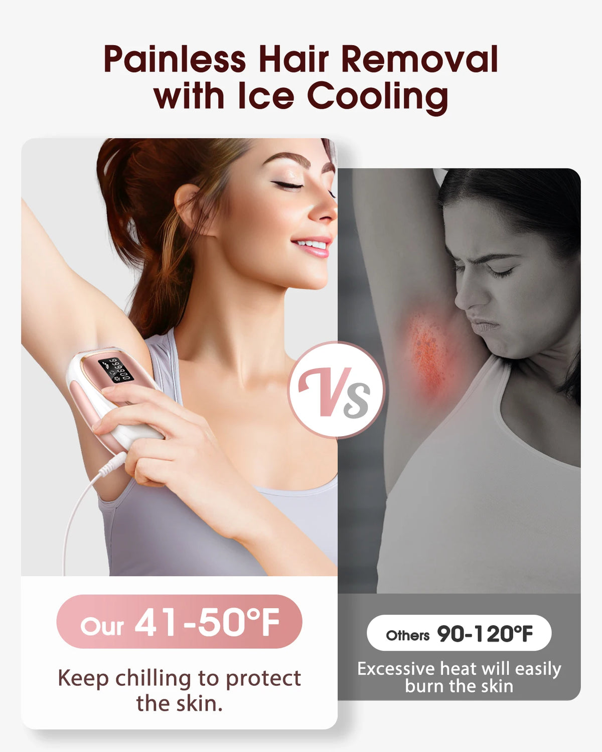 Totmizby Portable IPL Ice Cooling Laser Hair Removal Device