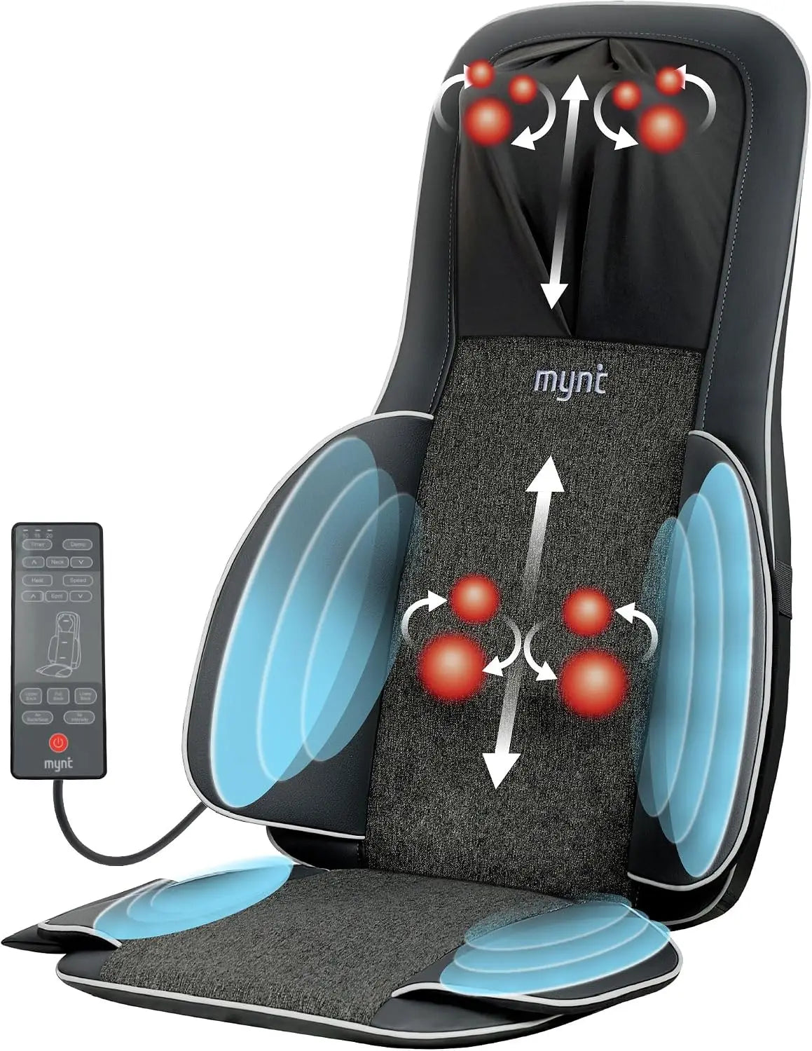 Shiatsu Neck And Back Massager With Heat For Chairs