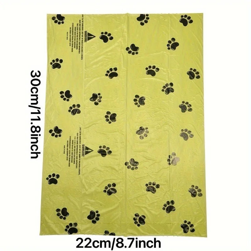 Extra Thick Leakproof Dog Poop Bags With Paw Prints