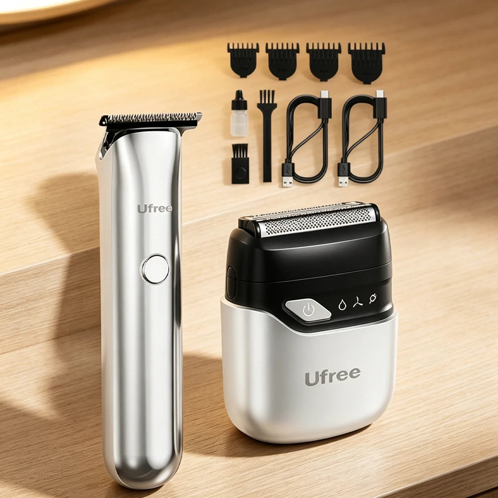 Waterproof Cordless Electric Shaver For Men And Precision Beard Trimmer