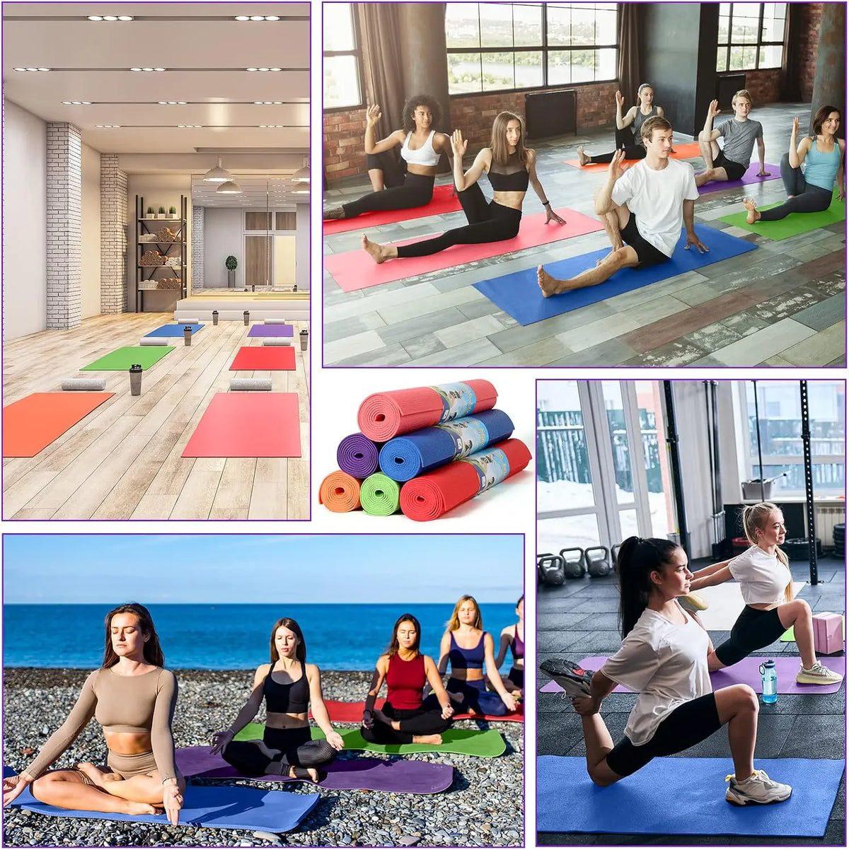 Professional Non Slip Yoga And Exercise Fitness Workout Mats