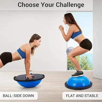 Non Slip Half Exercise Ball For Stability And Yoga Fitness