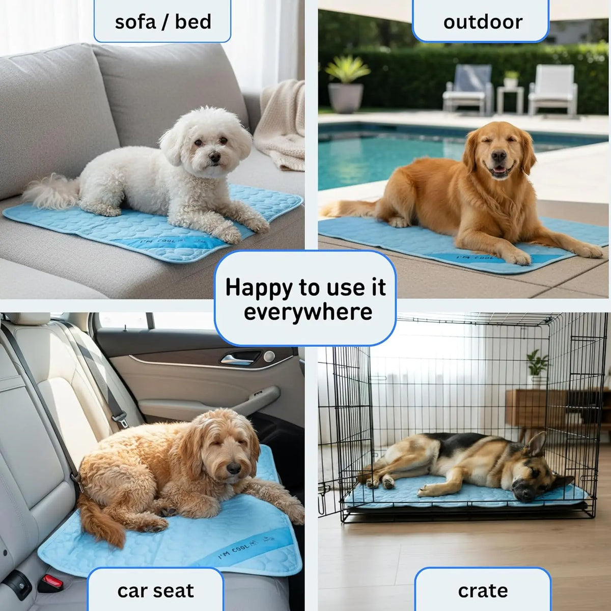 Self Cooling Dog Mat For Indoor And Outdoor Comfort