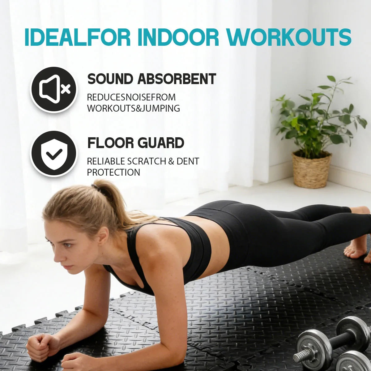 Eva Interlocking Puzzle Exercise Mat For Home Gym Workout Flooring