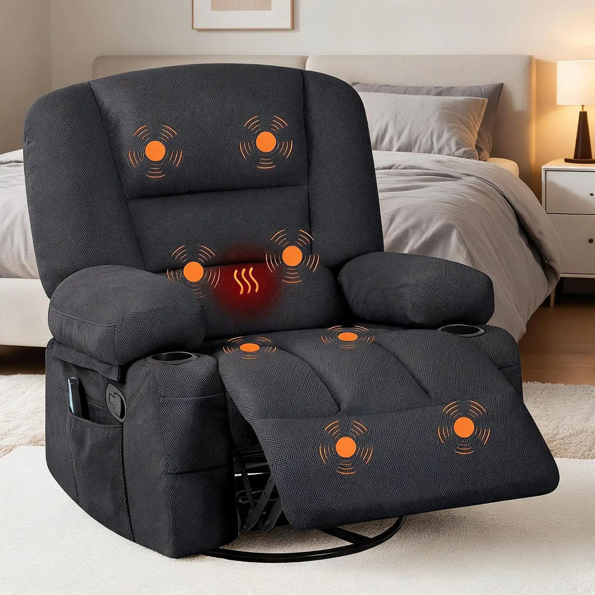 Premium Massage Recliner Chair With Vibration And Lumbar Heat