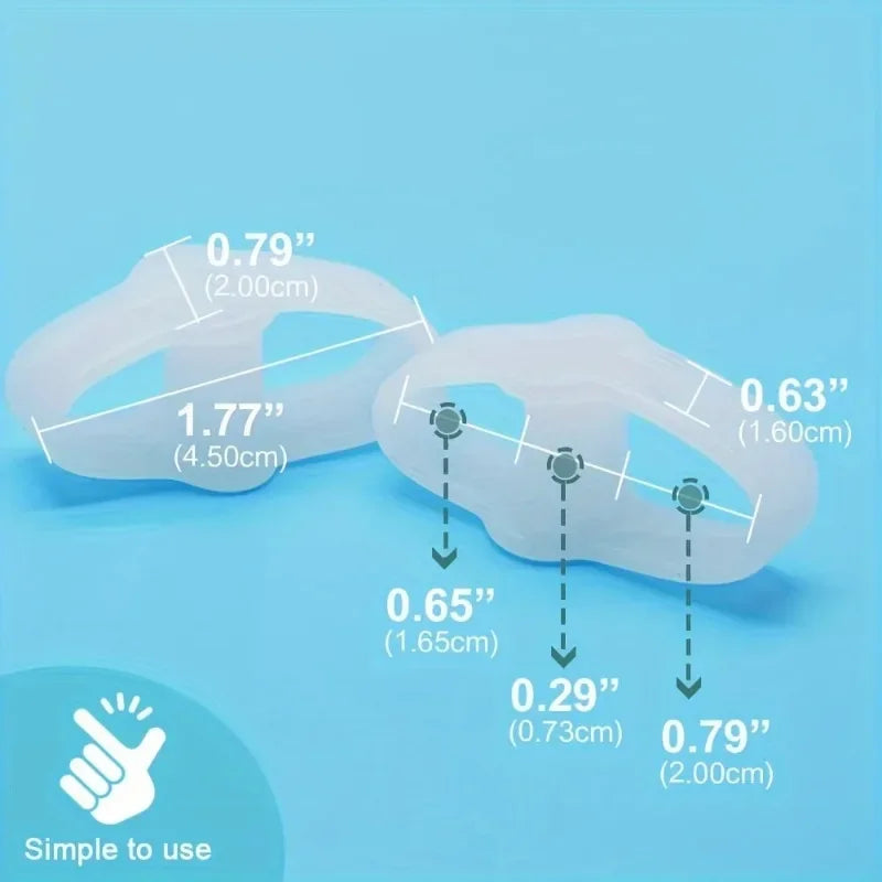 Soft Silicone Double Loop Toe Separators For Daily Foot Care