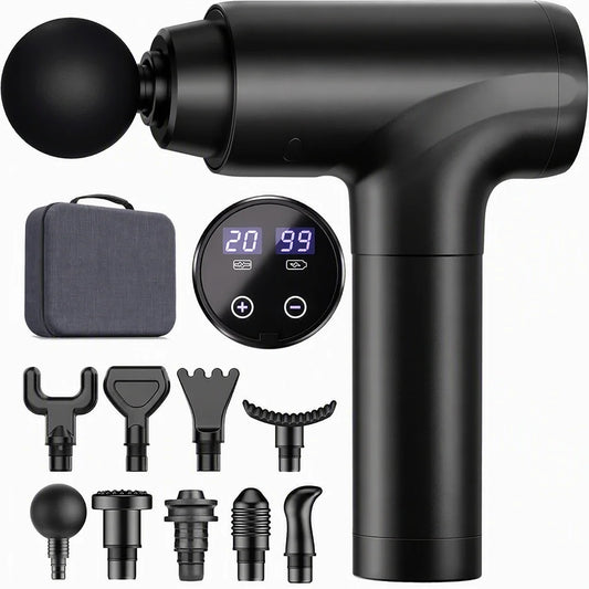Silent Deep Tissue Percussion Massage Gun With Travel Case