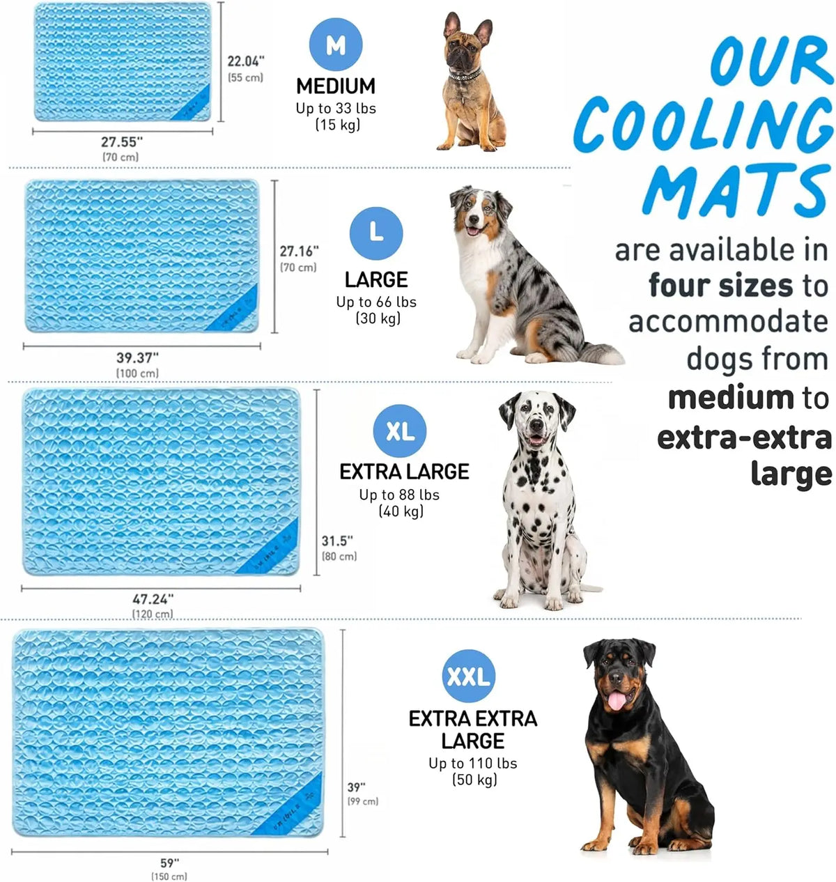 Self Cooling Dog Mat For Indoor And Outdoor Comfort