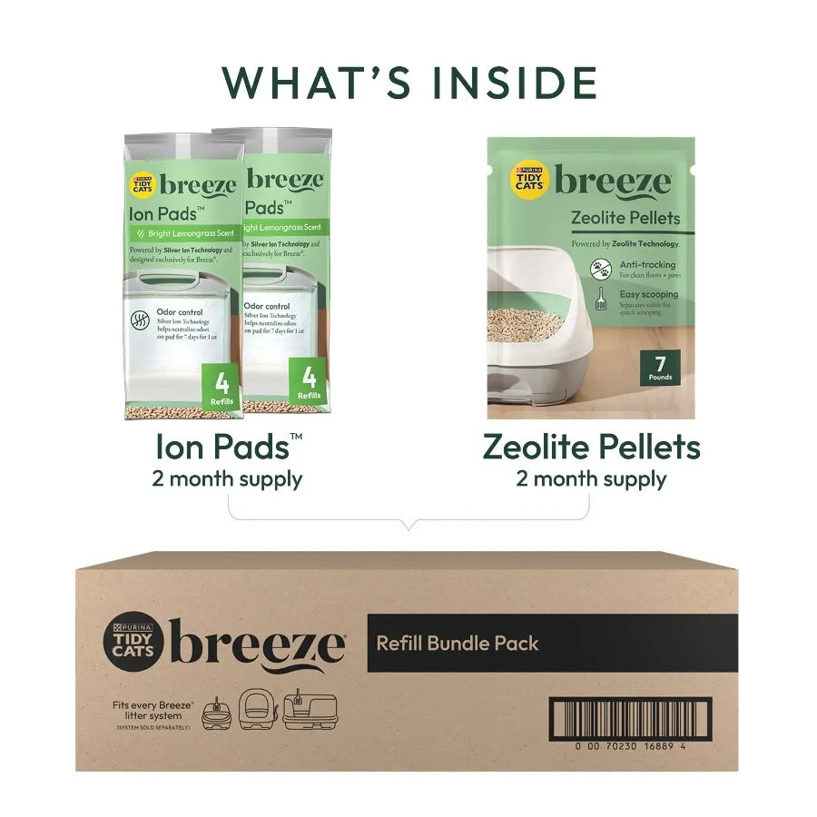 Tidy Cats Breeze Zeolite Pellets And Ion Scented Cat Pads