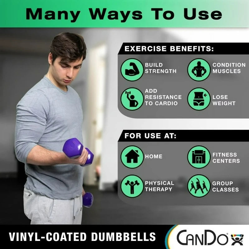 Premium Vinyl Coated Cast Iron Dumbbell For Strength Training