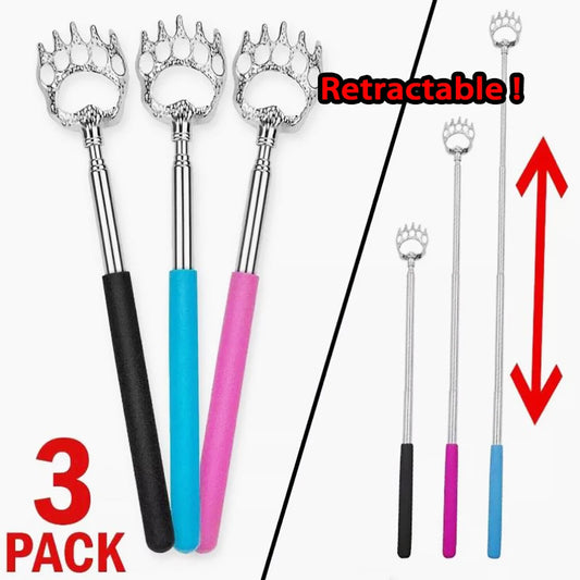 Stainless Steel Extendable Back Scratcher With Portable Telescoping Design