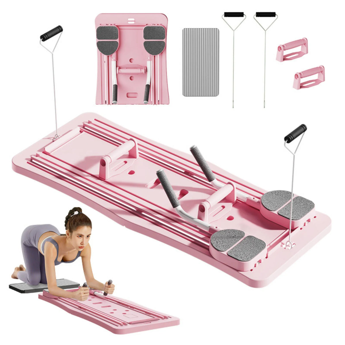 4 In 1 Foldable Ab Workout Board With Resistance Bands