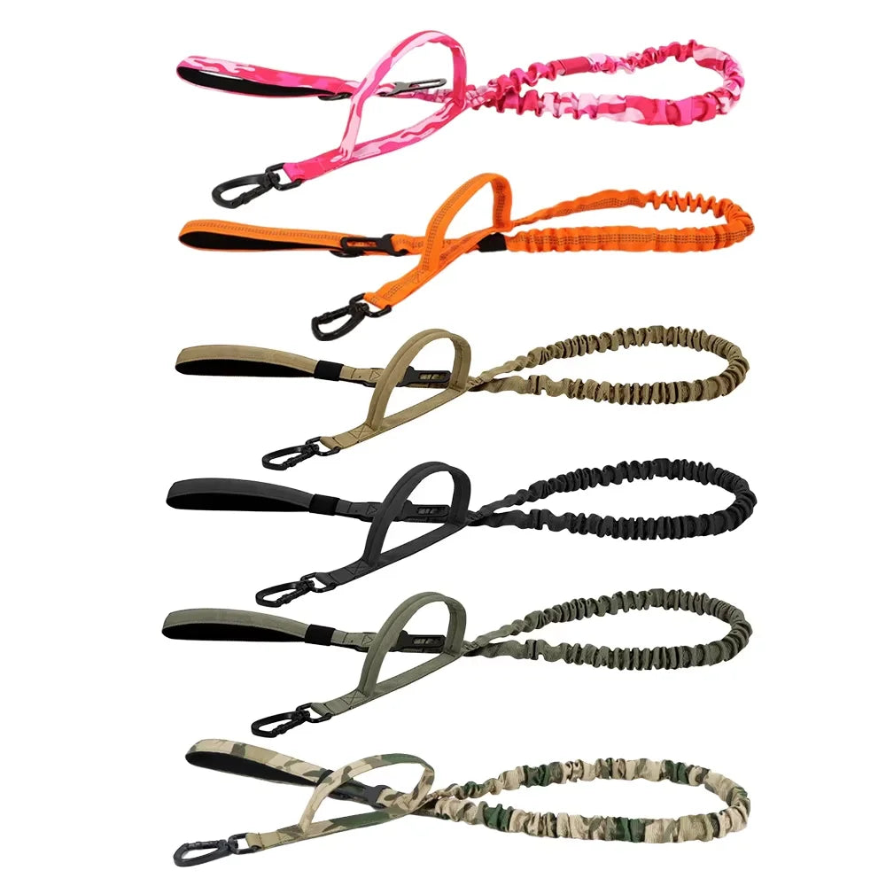 Retractable Military Dog Leash With Dual Handles For All Breeds