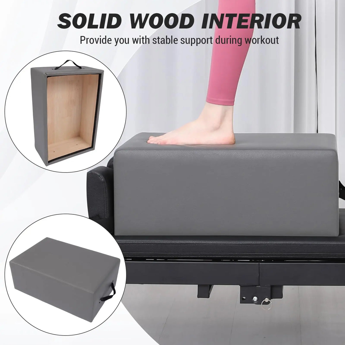 Himiss Portable Pilates Reformer Sit Box, Versatile Exercise Accessory